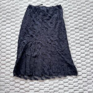 Ralph Lauren Silk Women's Black A-Line Textured Skirt Size S